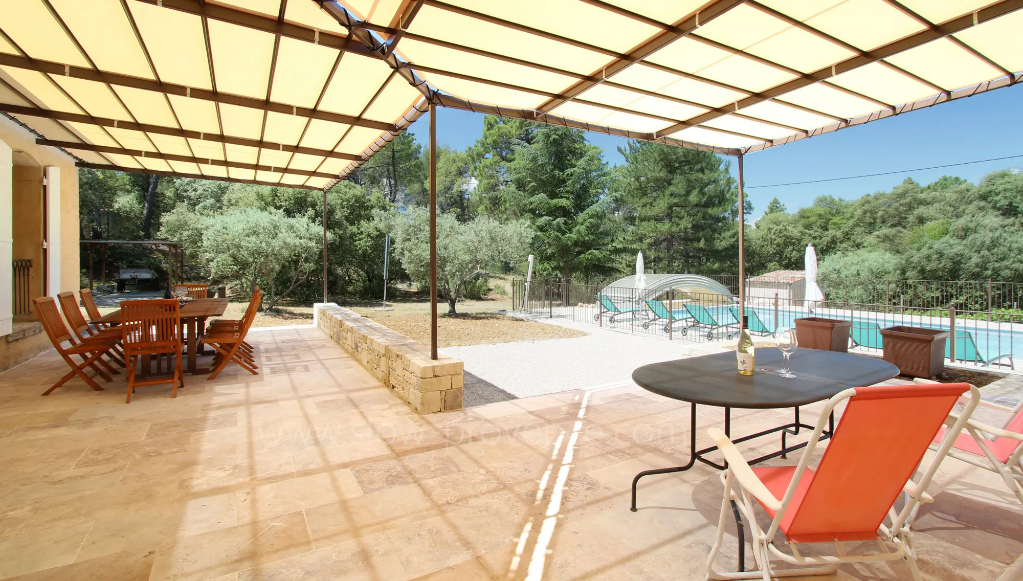 Large shaded terrace