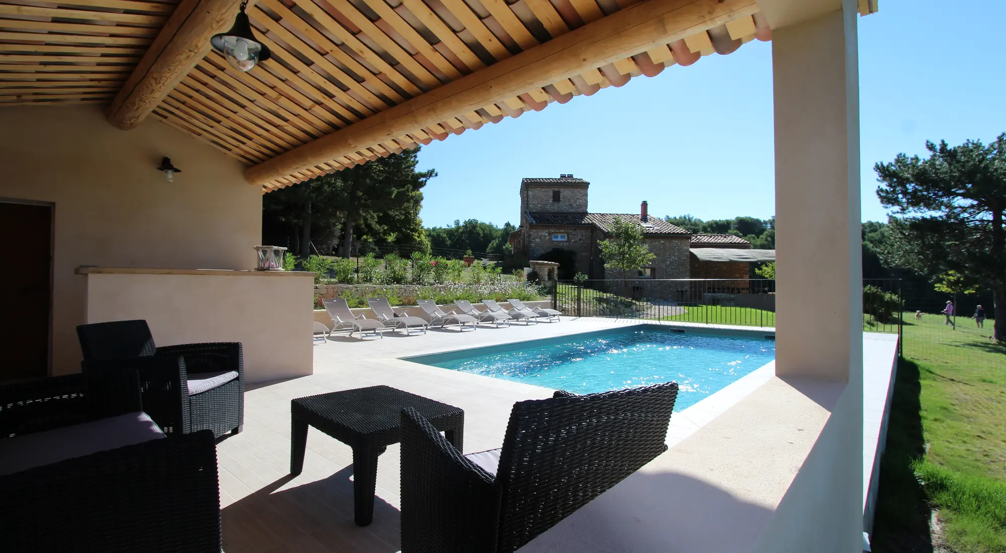 Abri de piscine couvert