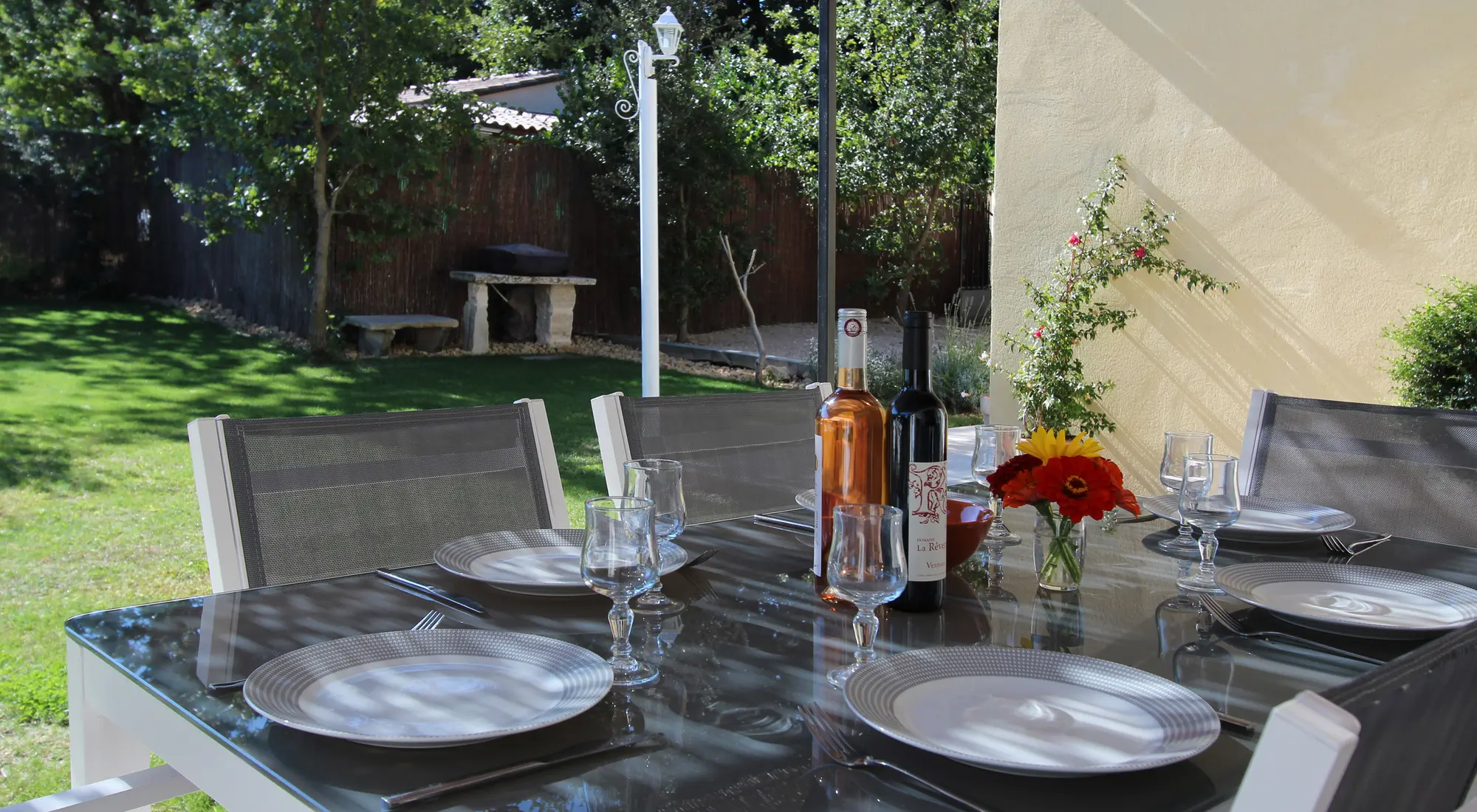 Terrasse et plancha à gaz