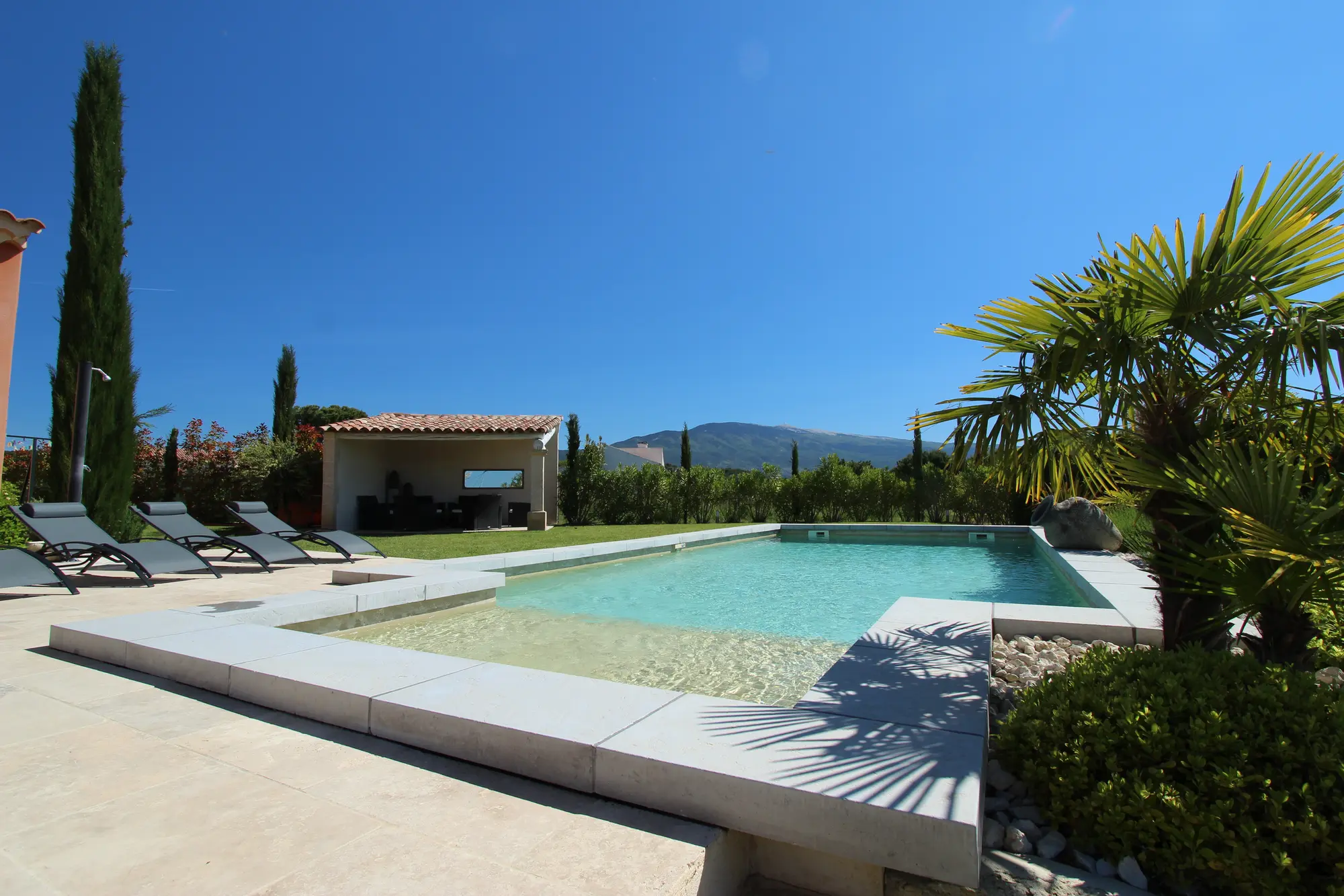 Large heated pool